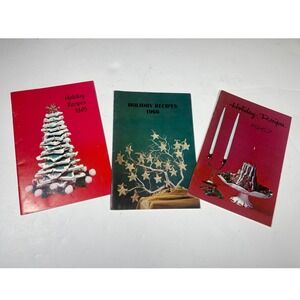 Lot of 3 Vintage Holiday Recipes‎ Cookbooks 1965 1966 1967 Peoples Natural Gas